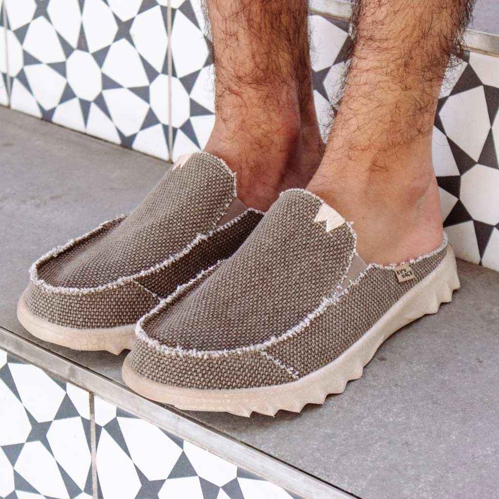 Chaise Classic Woven Canvas Brown