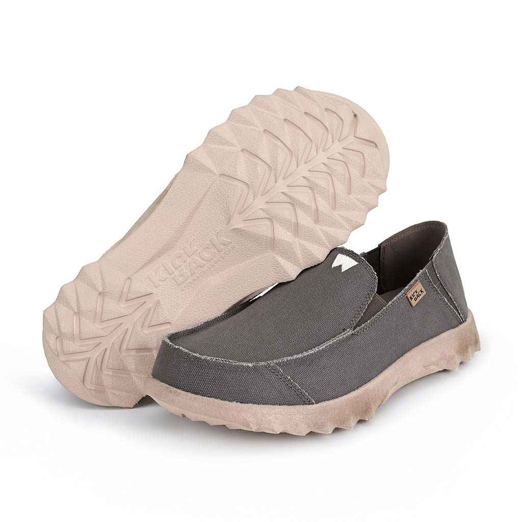 Couch Classic Canvas Charcoal Brown