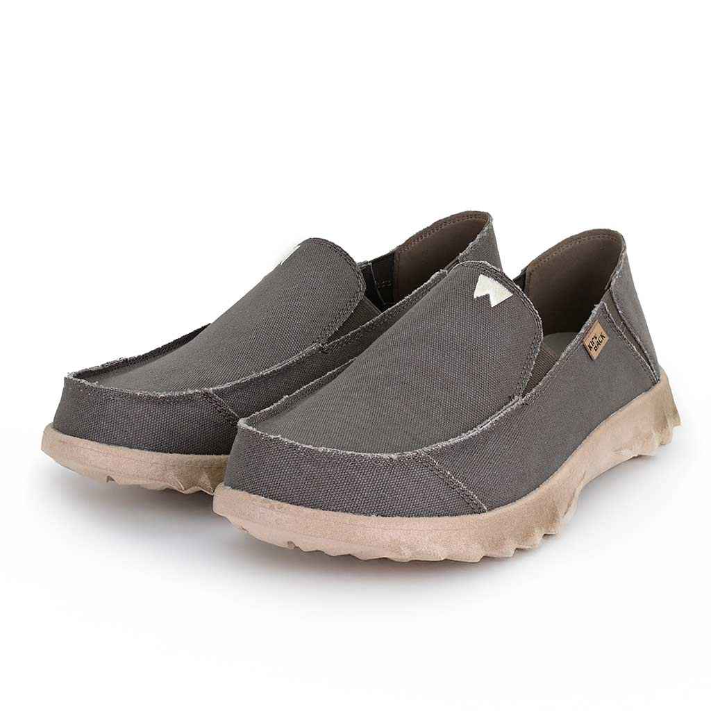 Couch Classic Canvas Charcoal Brown