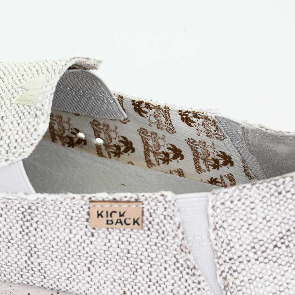 Couch Classic Woven Canvas Oat Grey Slip-On Shoe - KickBack Shoes