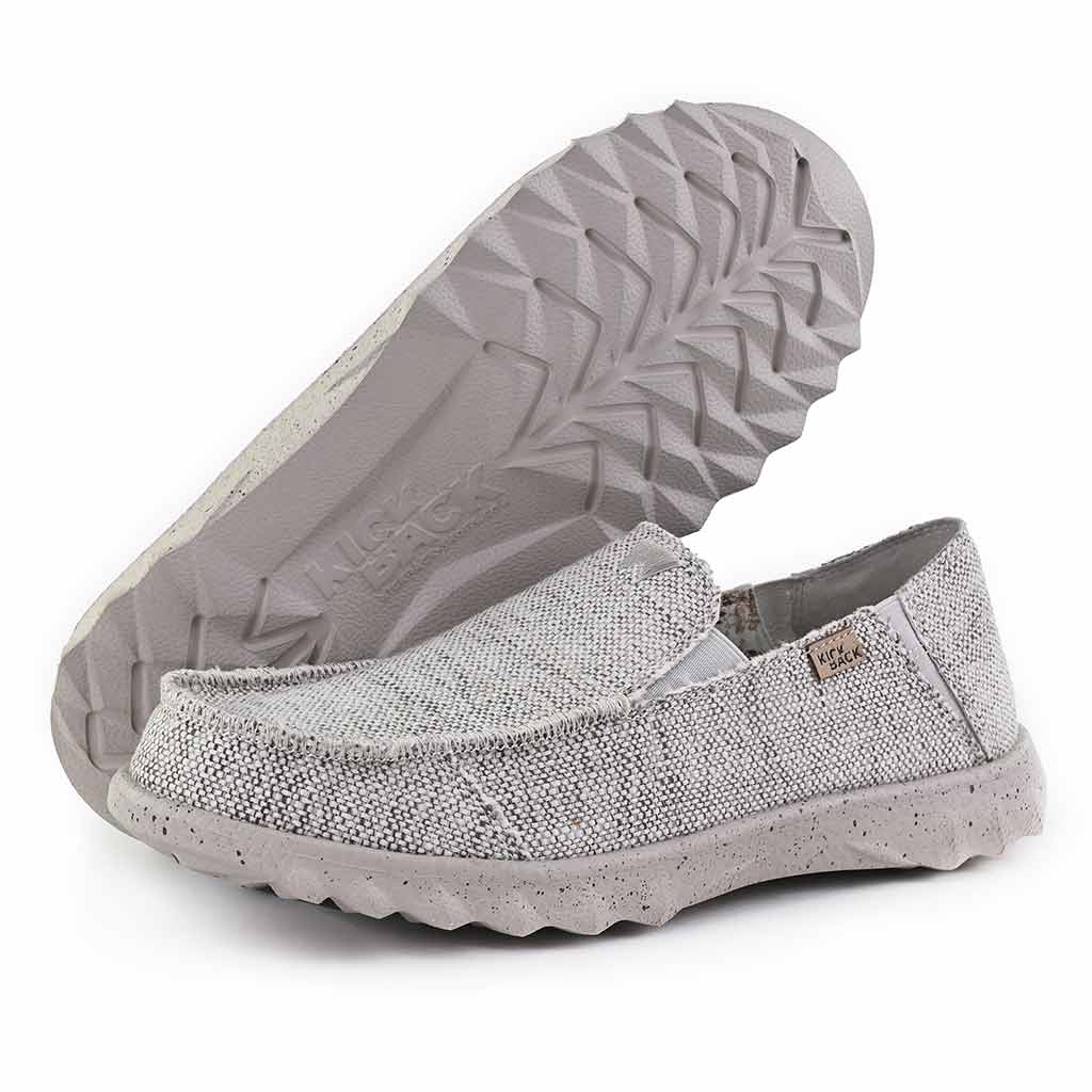 Couch Classic Woven Canvas Oat Grey Slip-On Shoe - KickBack Shoes