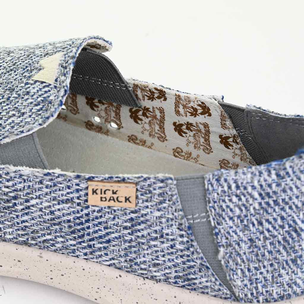 Couch Classic Woven Canvas Blue Grey Slip-On Shoe - KickBack Shoes