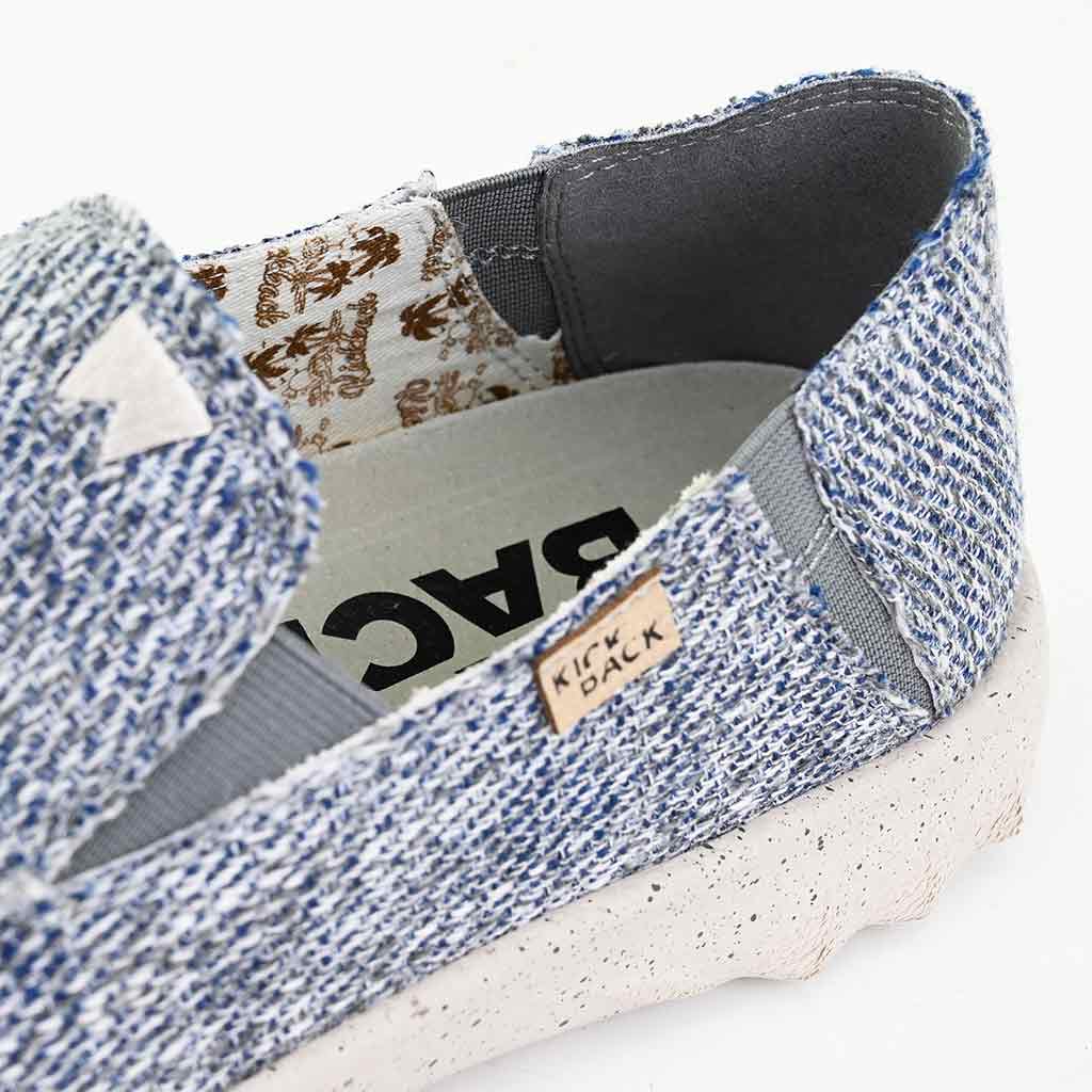 Couch Classic Woven Canvas Blue Grey Slip-On Shoe - KickBack Shoes