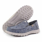 Couch Classic Woven Canvas Blue Grey Slip-On Shoe - KickBack Shoes