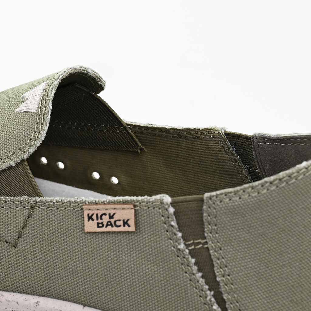 Couch 2.0 Canvas Khaki Green Slip-On Shoe - KickBack Shoes
