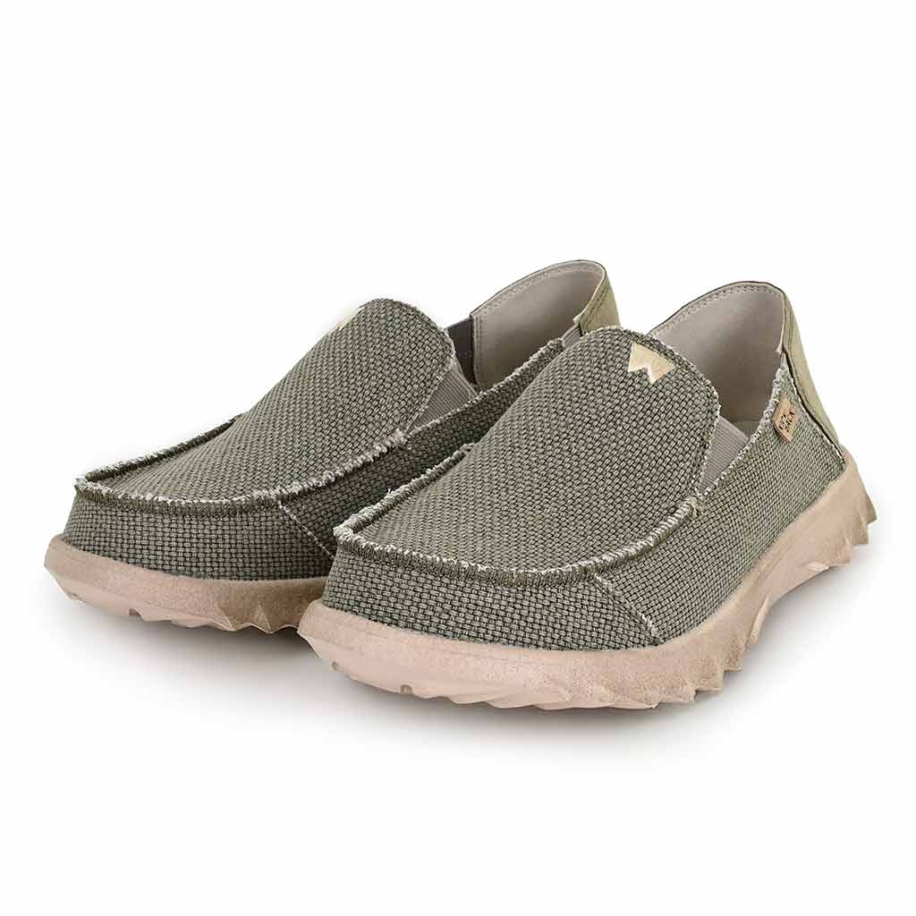 KickBack Couch Classic Woven Canvas Khaki Slip-On Shoe