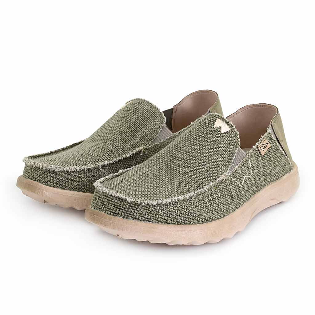 Couch 2.0 Woven Canvas Sunkissed Khaki Slip-On Shoe - KickBack Shoes