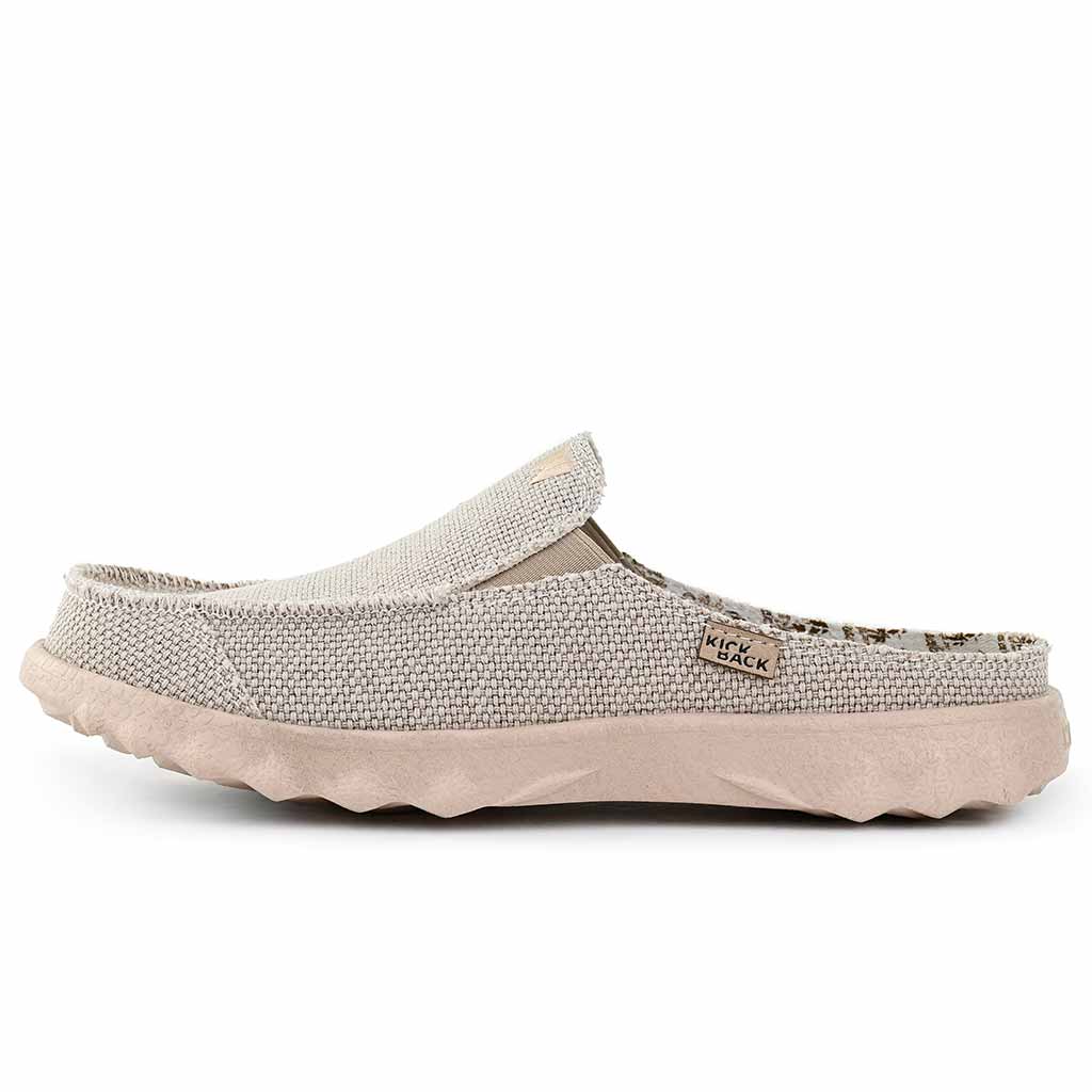 Chaise Classic Woven Canvas Off White Slip-On Shoe - KickBack Shoes