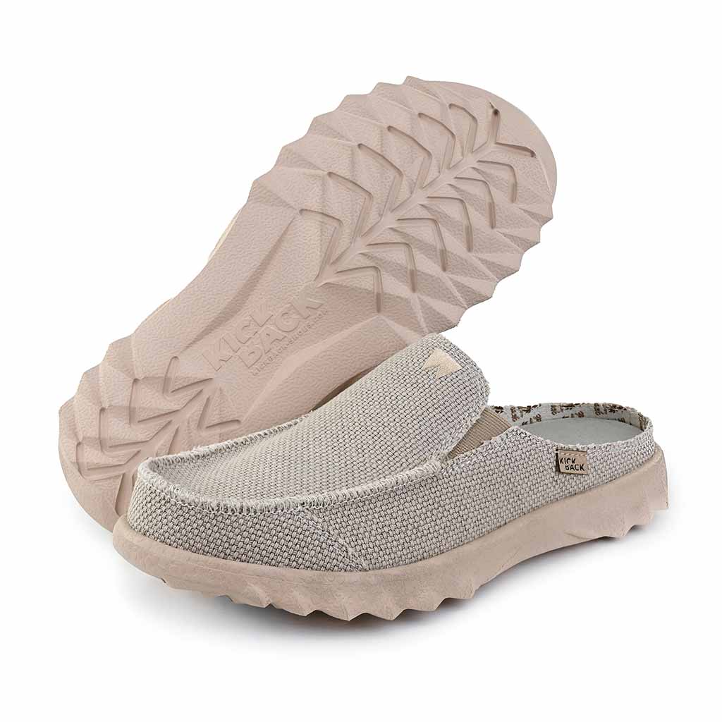 Chaise Classic Woven Canvas Off White Slip-On Shoe - KickBack Shoes