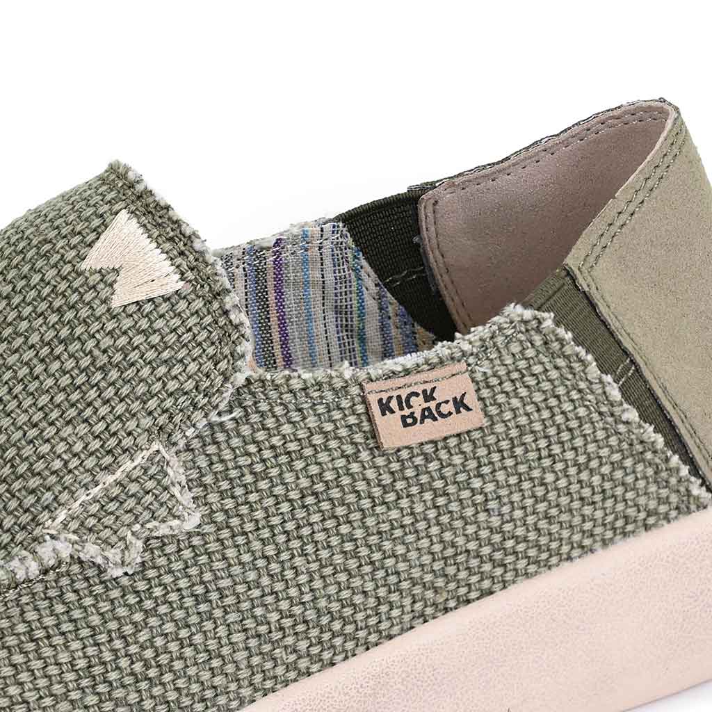Barbeach Woven Canvas Sunkissed Khaki Slip-On Shoe - KickBack Shoes