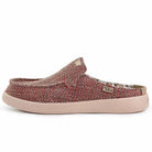Barbeach Mule Woven Canvas Oat Red Slip-On Shoe - KickBack Shoes