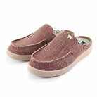 Barbeach Mule Woven Canvas Oat Red Slip-On Shoe - KickBack Shoes
