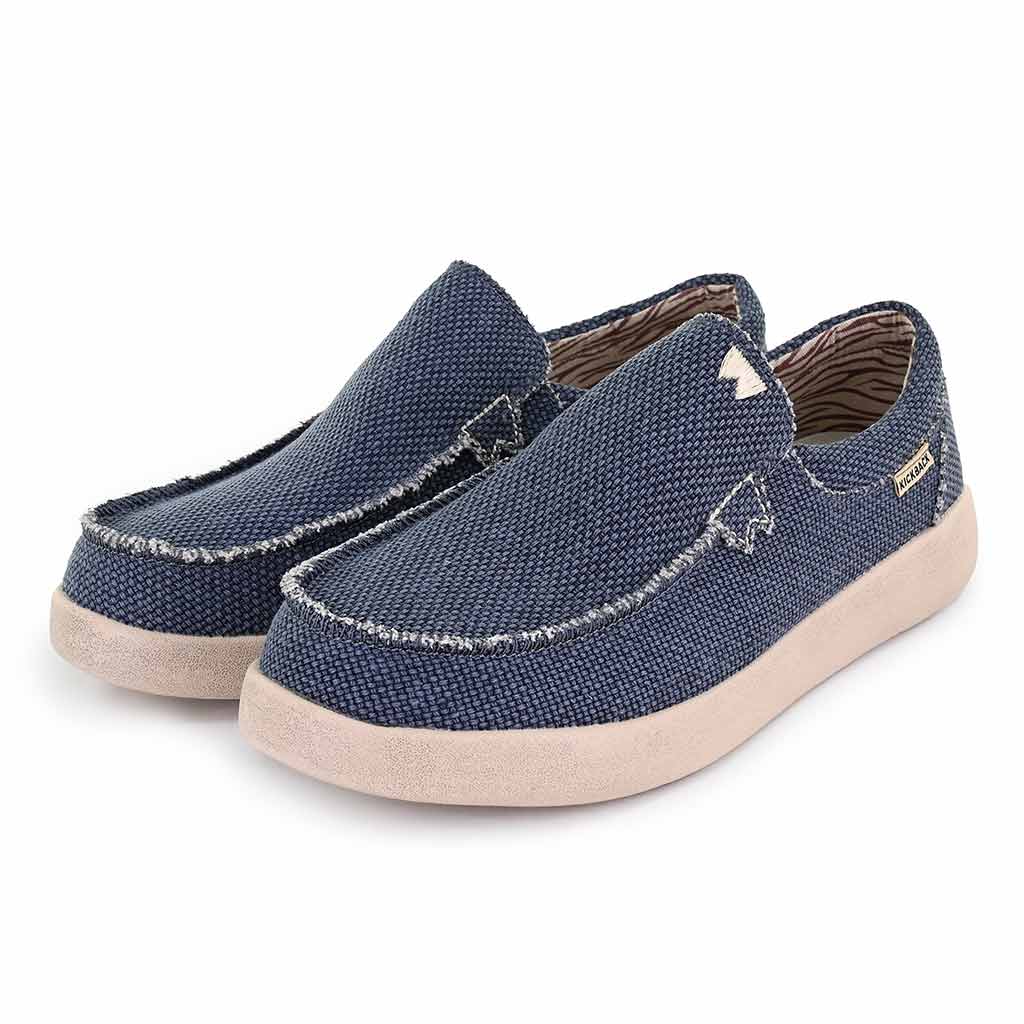 Don Juan Woven Canvas Sunkissed Navy Slip-On Shoe - KickBack Shoes