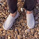 Don Juan Woven Canvas Off White Slip-On Shoe - KickBack Shoes
