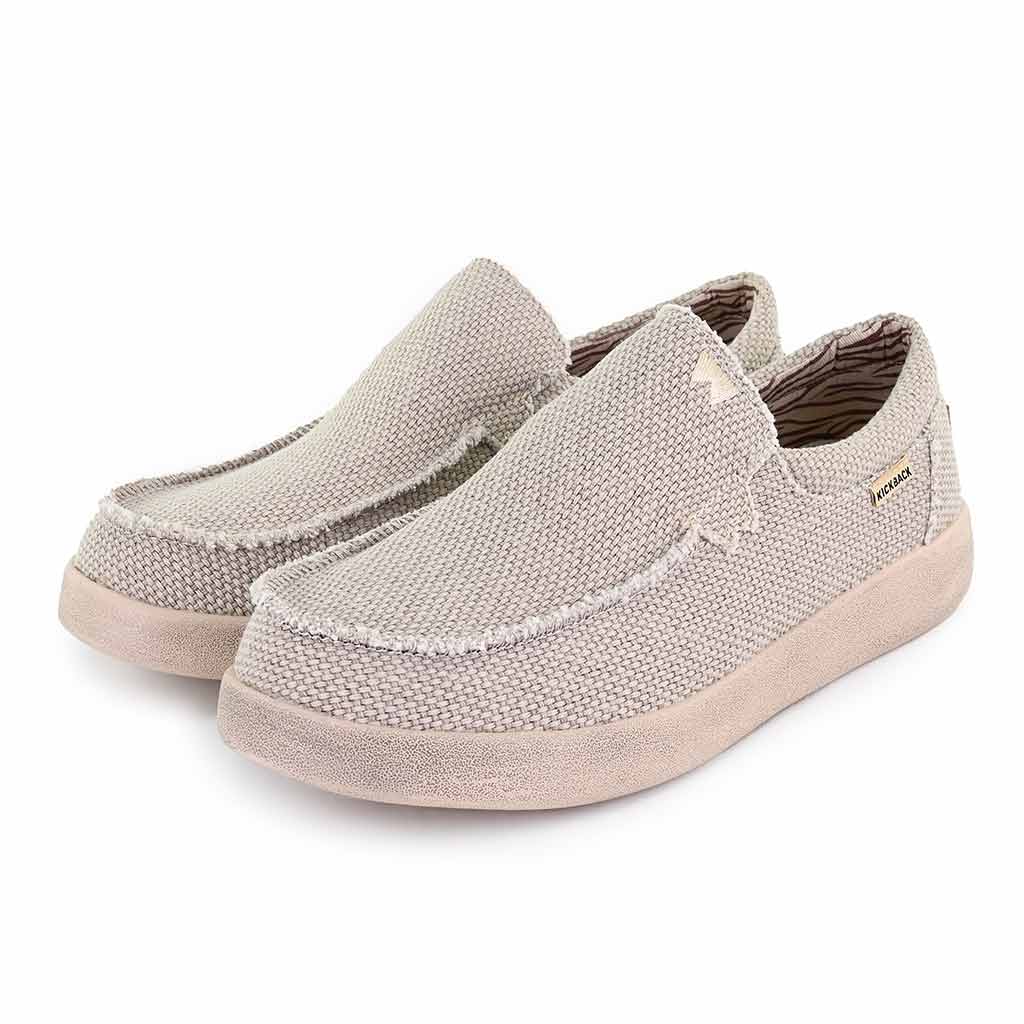 Don Juan Woven Canvas Off White Slip-On Shoe - KickBack Shoes