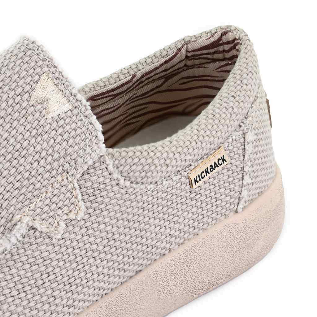 Don Juan Woven Canvas Off White Slip-On Shoe - KickBack Shoes
