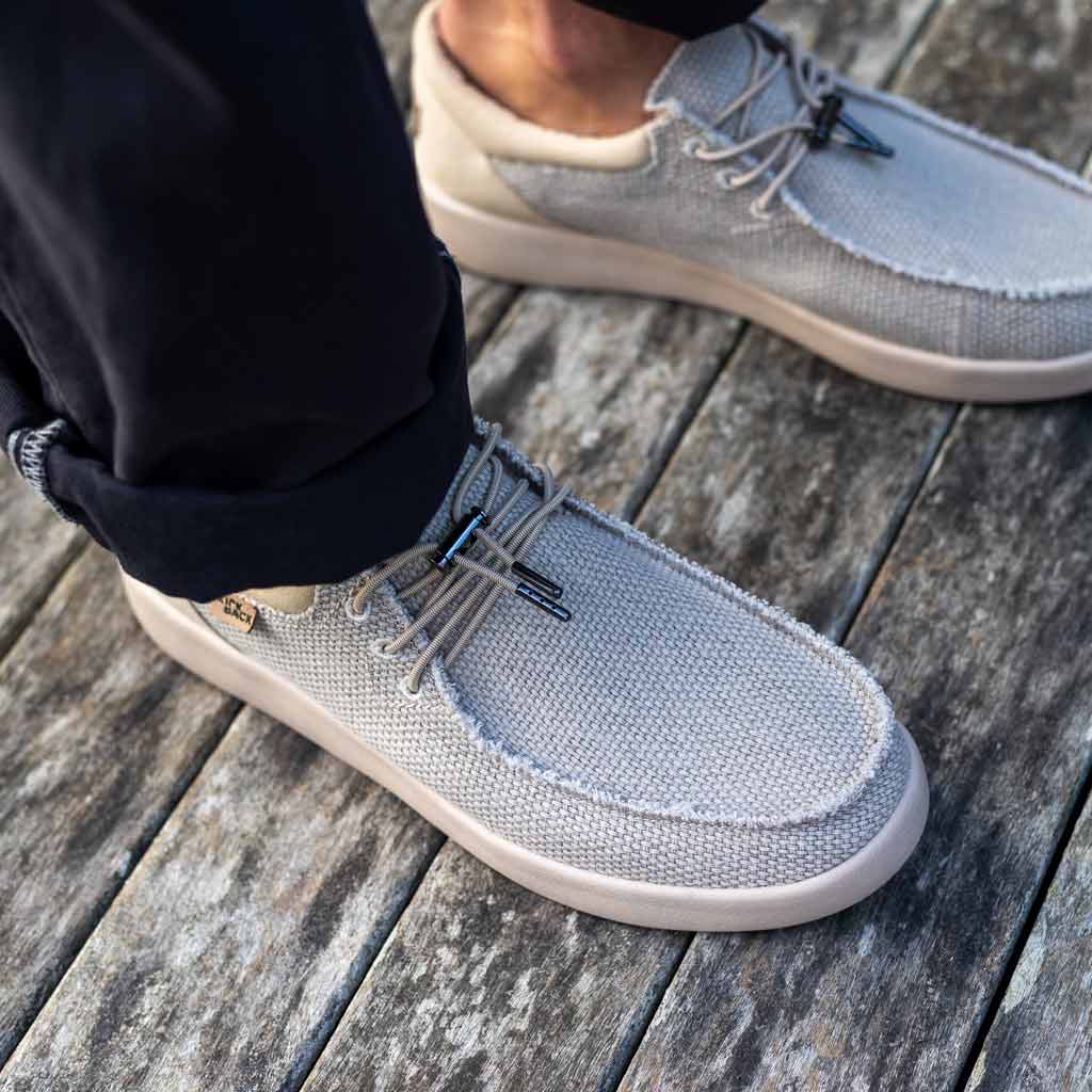 Haven Woven Canvas Off White Slip-On Shoe - KickBack Shoes
