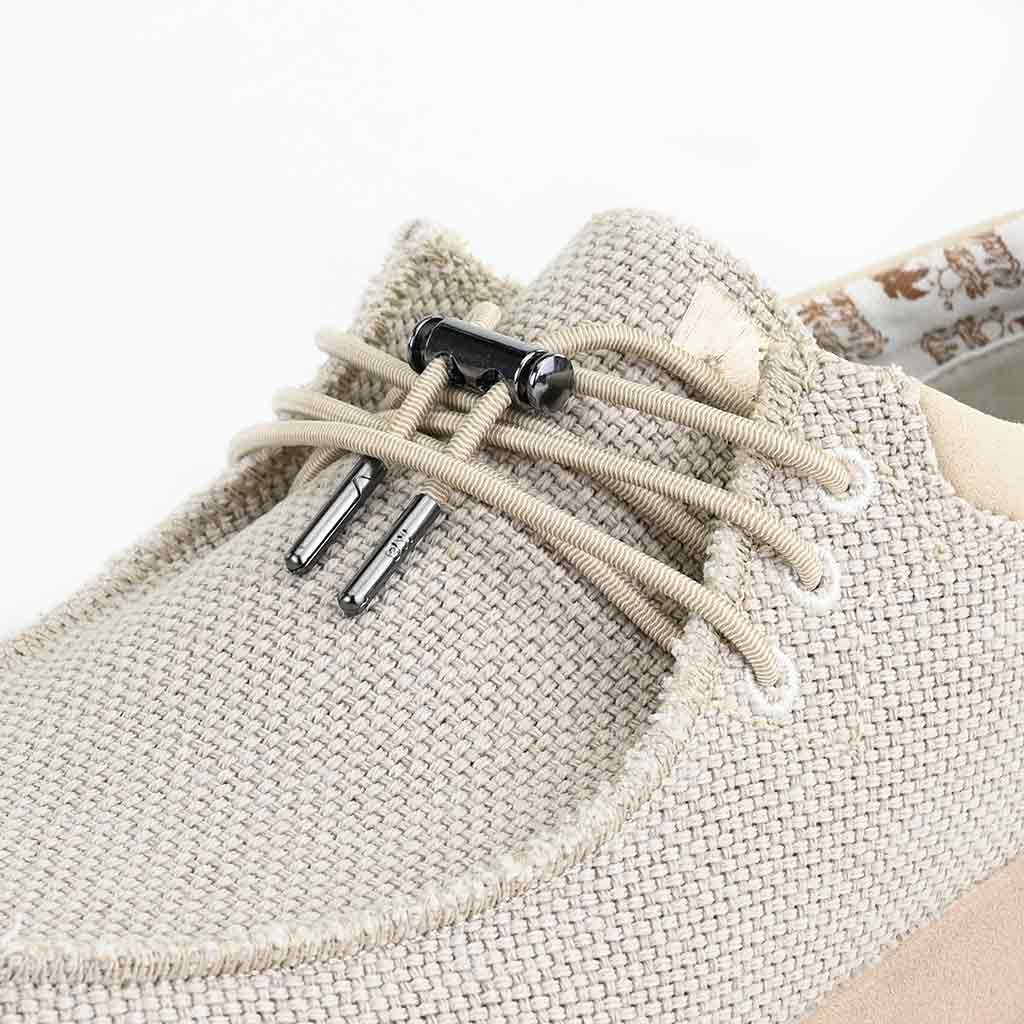 Haven Woven Canvas Off White Slip-On Shoe - KickBack Shoes