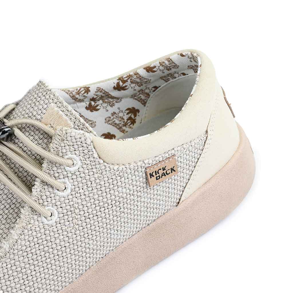 Haven Woven Canvas Off White Slip-On Shoe - KickBack Shoes