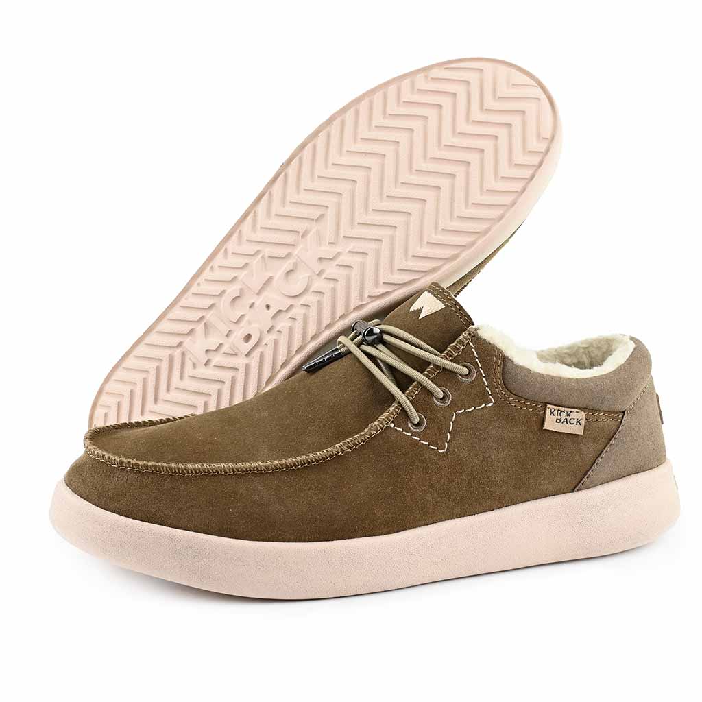 Haven Woolie Khaki Suede Slip-On Shoe - KickBack Shoes