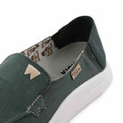Rizzo Linen Dark Green Slip-On Shoe - KickBack Shoes