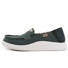 Rizzo Linen Dark Green Slip-On Shoe - KickBack Shoes