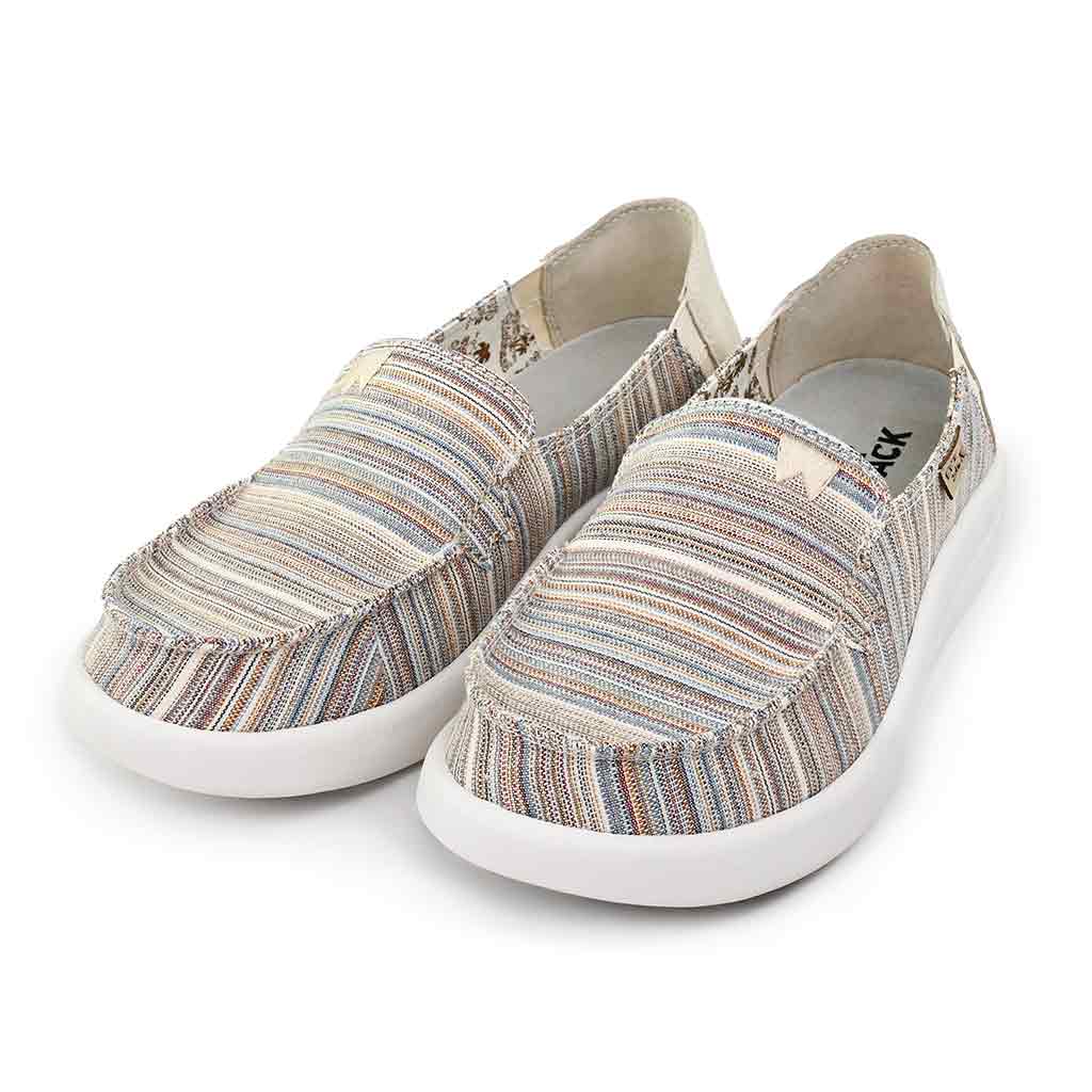 Rizzo Canvas Pale Stripes Slip-On Shoe - KickBack Shoes