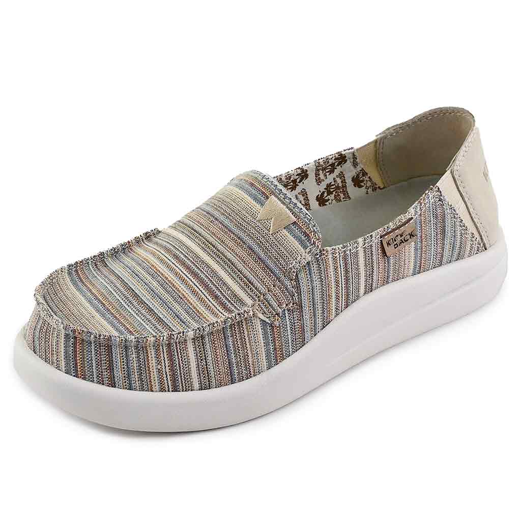 Rizzo Canvas Pale Stripes Slip-On Shoe - KickBack Shoes