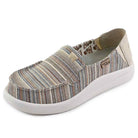 Rizzo Canvas Pale Stripes Slip-On Shoe - KickBack Shoes