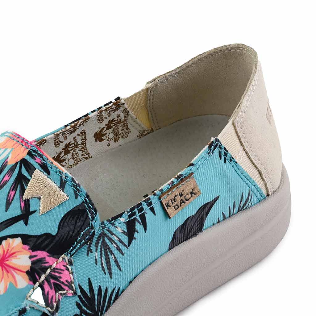 Rizzo Blue Palm Print Slip-On Shoe - KickBack Shoes