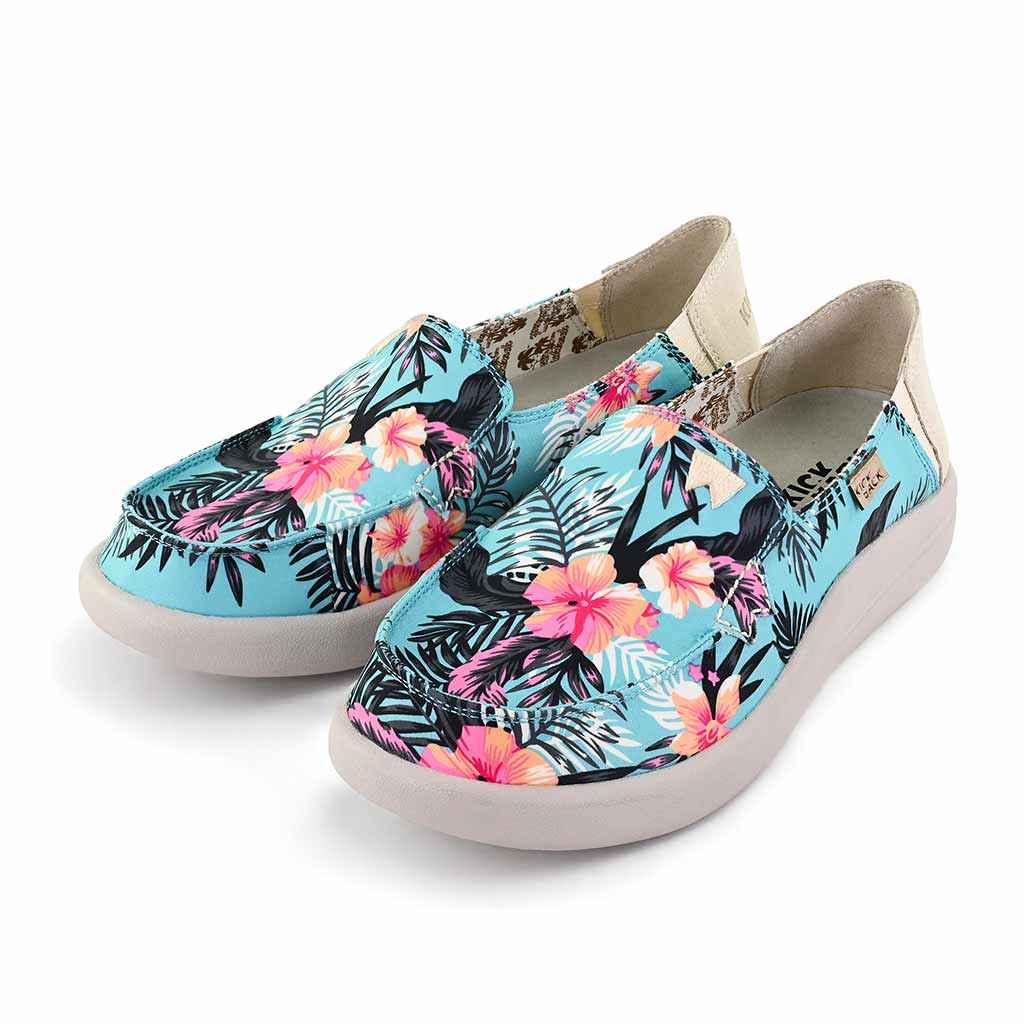 Rizzo Blue Palm Print